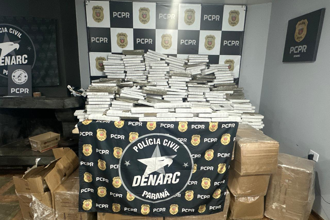 Polícia Civil apreende 1,4 tonelada de maconha e prende suspeito em Cascavel