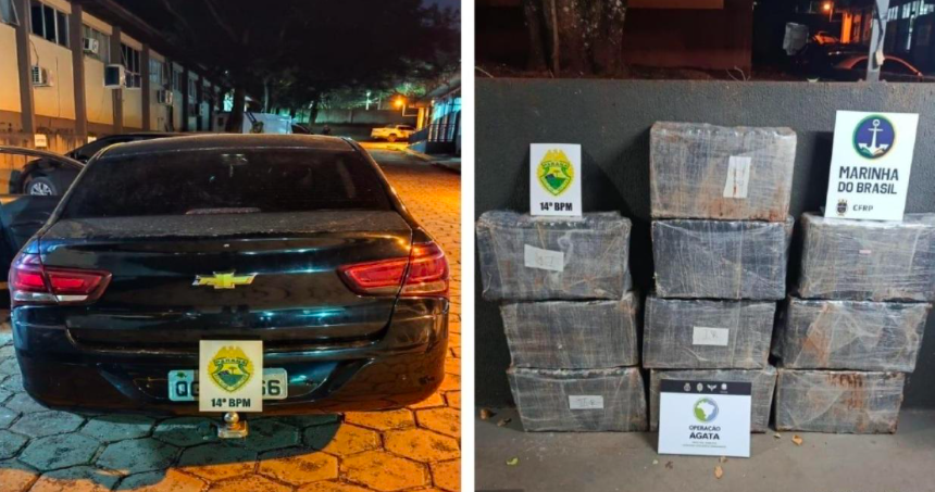 PM e Marinha apreendem quase 287 quilos de maconha durante operação em Foz do Iguaçu