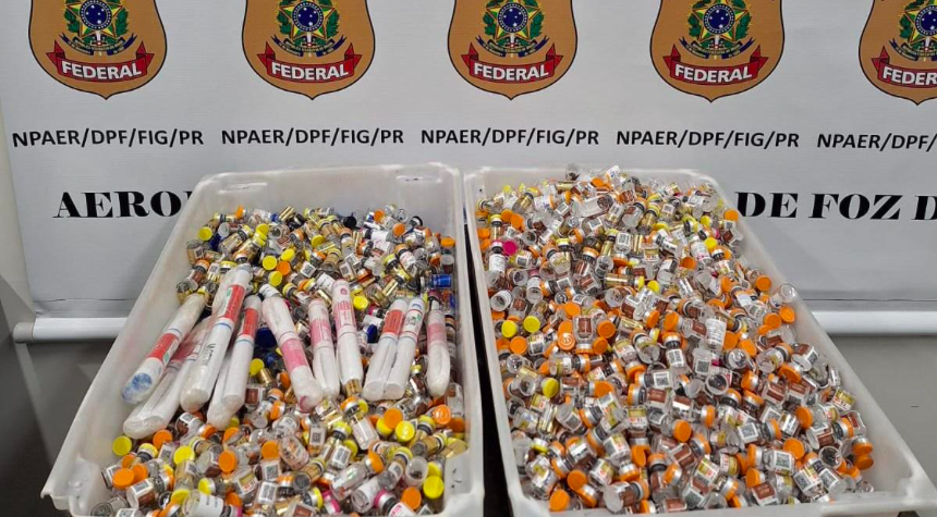 PF prende casal com mais de 1,7 mil ampolas de medicamentos proibidos em Foz