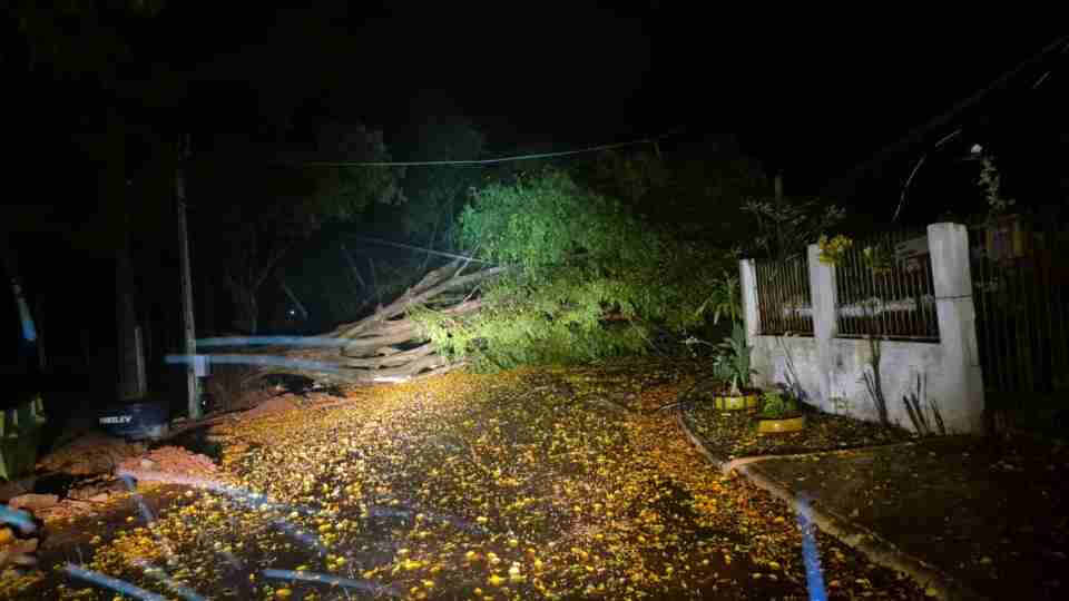 Temporal deixa rastro de estragos e tira família de casa em Foz do Iguaçu