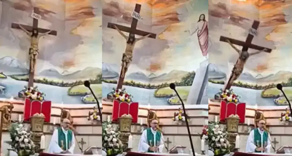 Padre morre após cruz cair sobre sua cabeça durante missa transmitida ao vivo
