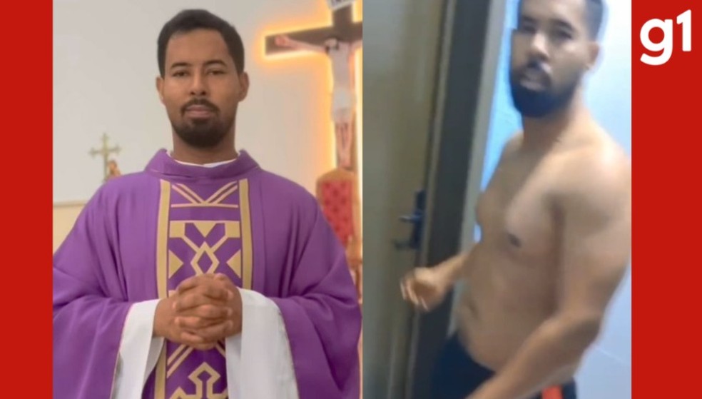 Padre Luciano Braga Simplício, da Paróquia Nossa Senhora Aparecida — Foto: Reprodução