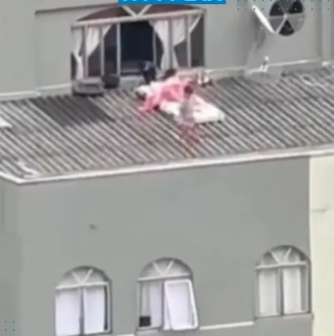Mãe de criança flagrada brincando no telhado de apartamento no PR diz que soube do caso pela internet