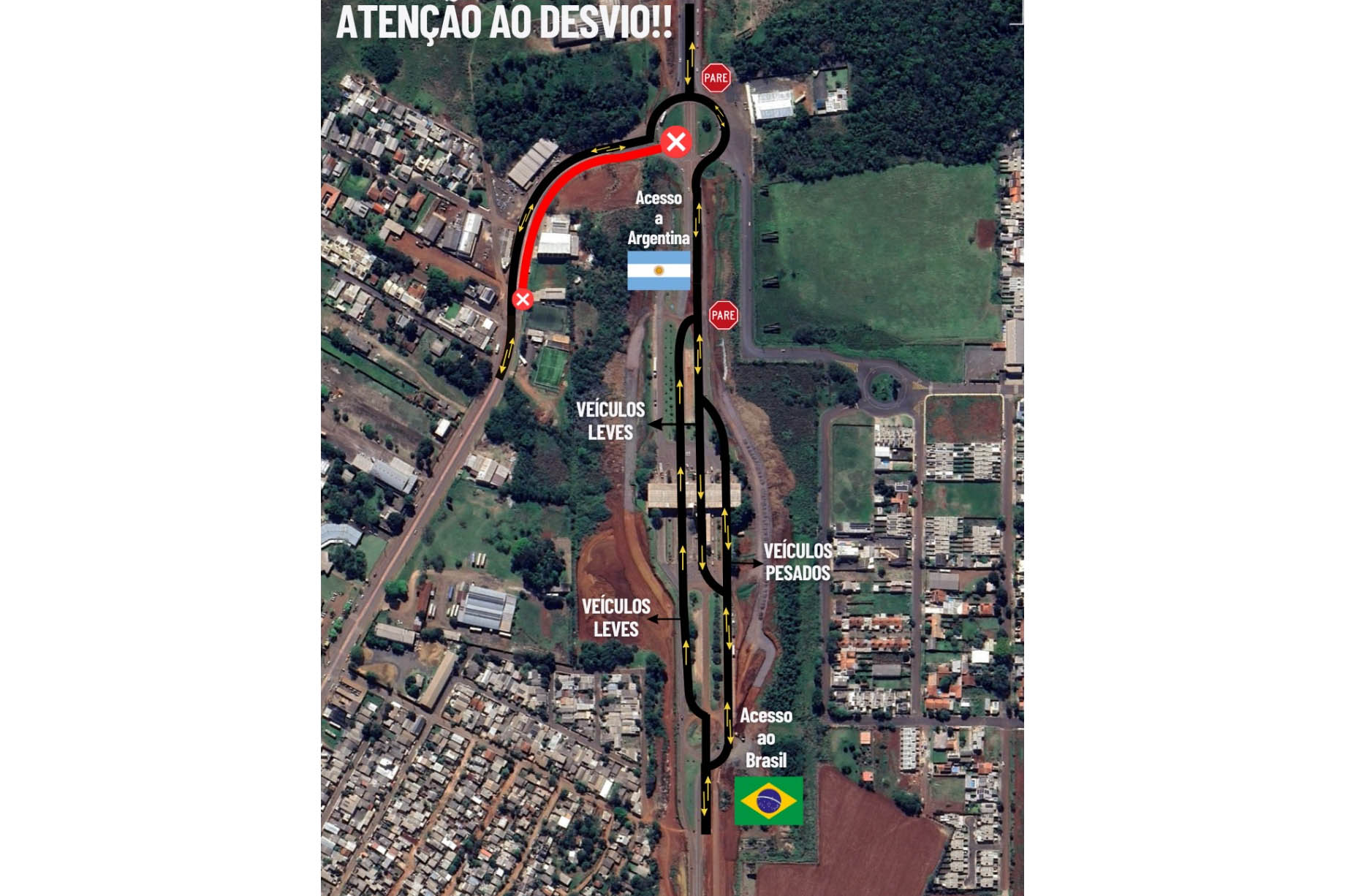 Perimetral Leste de Foz do Iguaçu terá novas alterações no tráfego a partir desta sexta