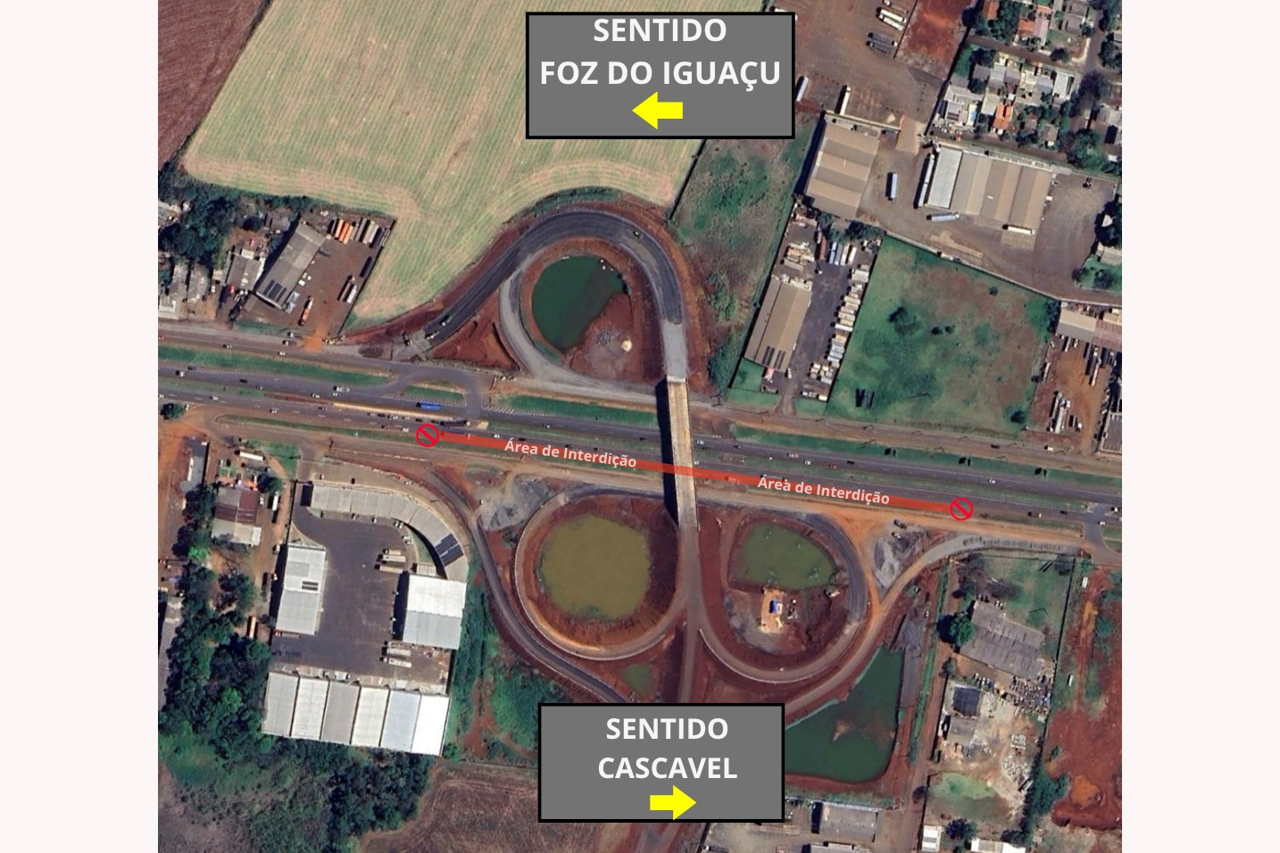 Perimetral Leste: BR-277 terá nova interdição parcial em Foz do Iguaçu a partir desta segunda