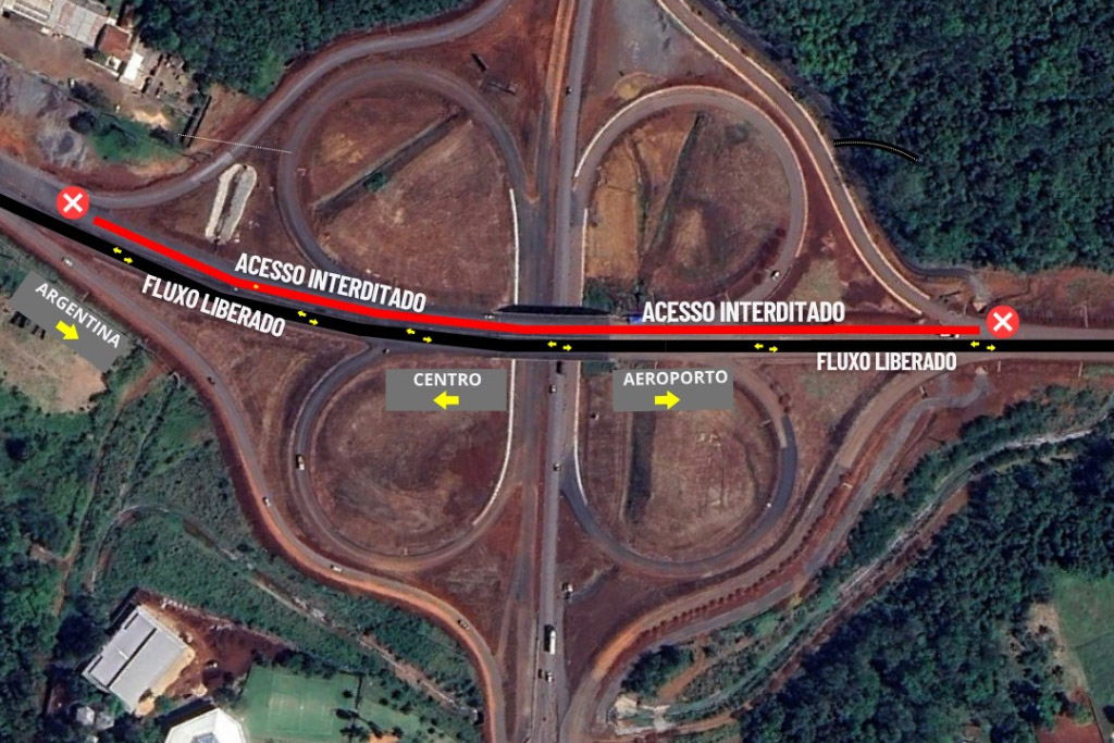Foz do Iguaçu terá alteração de tráfego sob viaduto para avançar na Perimetral Leste